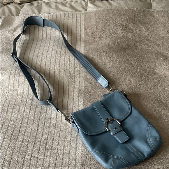 Coach Light Blue Leather Crossbody Bag - Picture 4 of 6